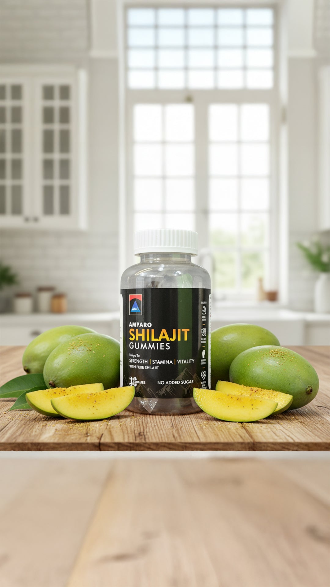 Amparo Shilajit Gummies 250mg – No Added Sugar (30 Chewable Gummies)