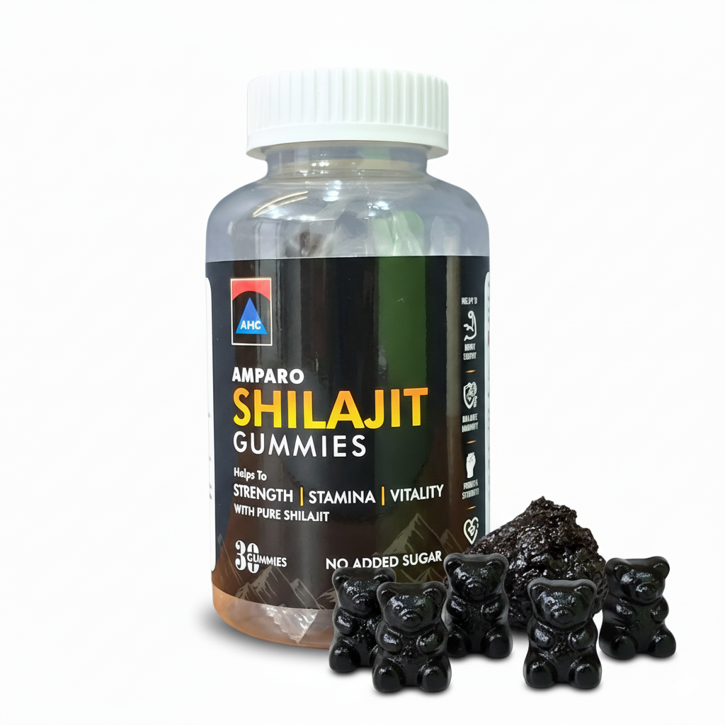Amparo Shilajit Gummies for men energy stamina natural Ayurvedic supplement India