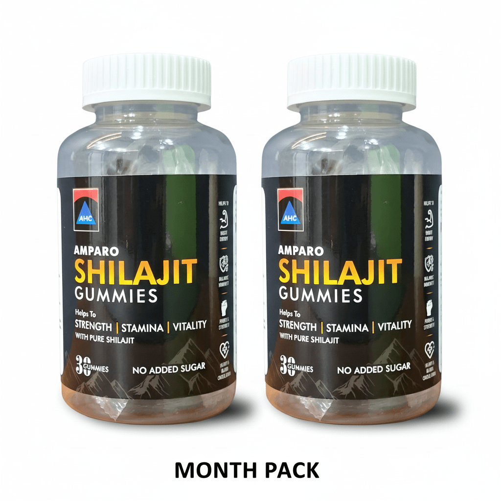 Amparo Shilajit Gummies 250 mg – 1 Month Pack | Natural Energy & Stamina Booster | Sugar - Free Men & Women - Amparo Store