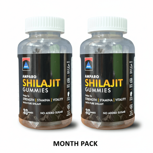 Amparo Shilajit Gummies 250 mg – 1 Month Pack | Natural Energy & Stamina Booster | Sugar - Free Men & Women - Amparo Store