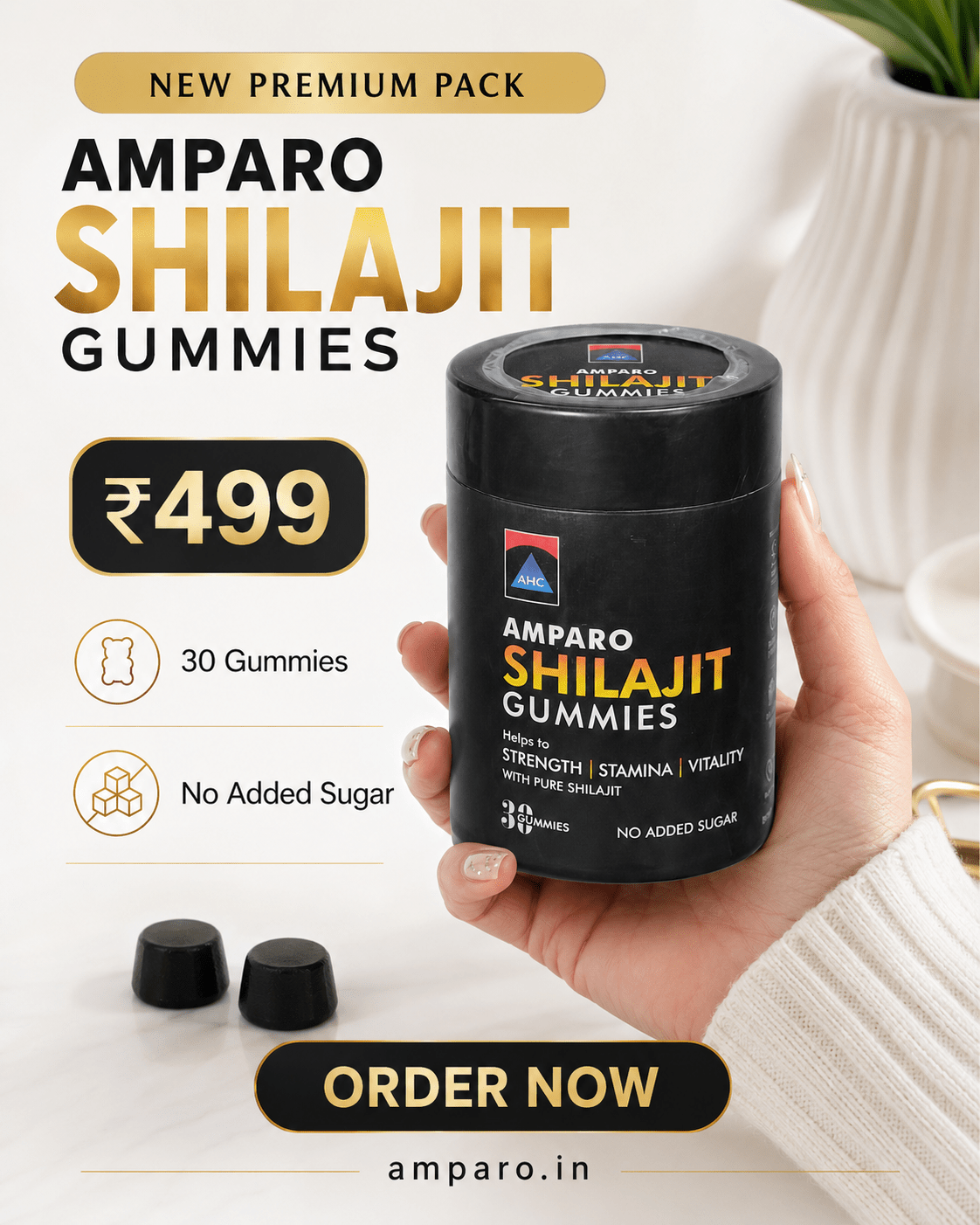 Amparo Wellness Bundle | Shilajit + Sunscreen + Energy Drink - Amparo Store