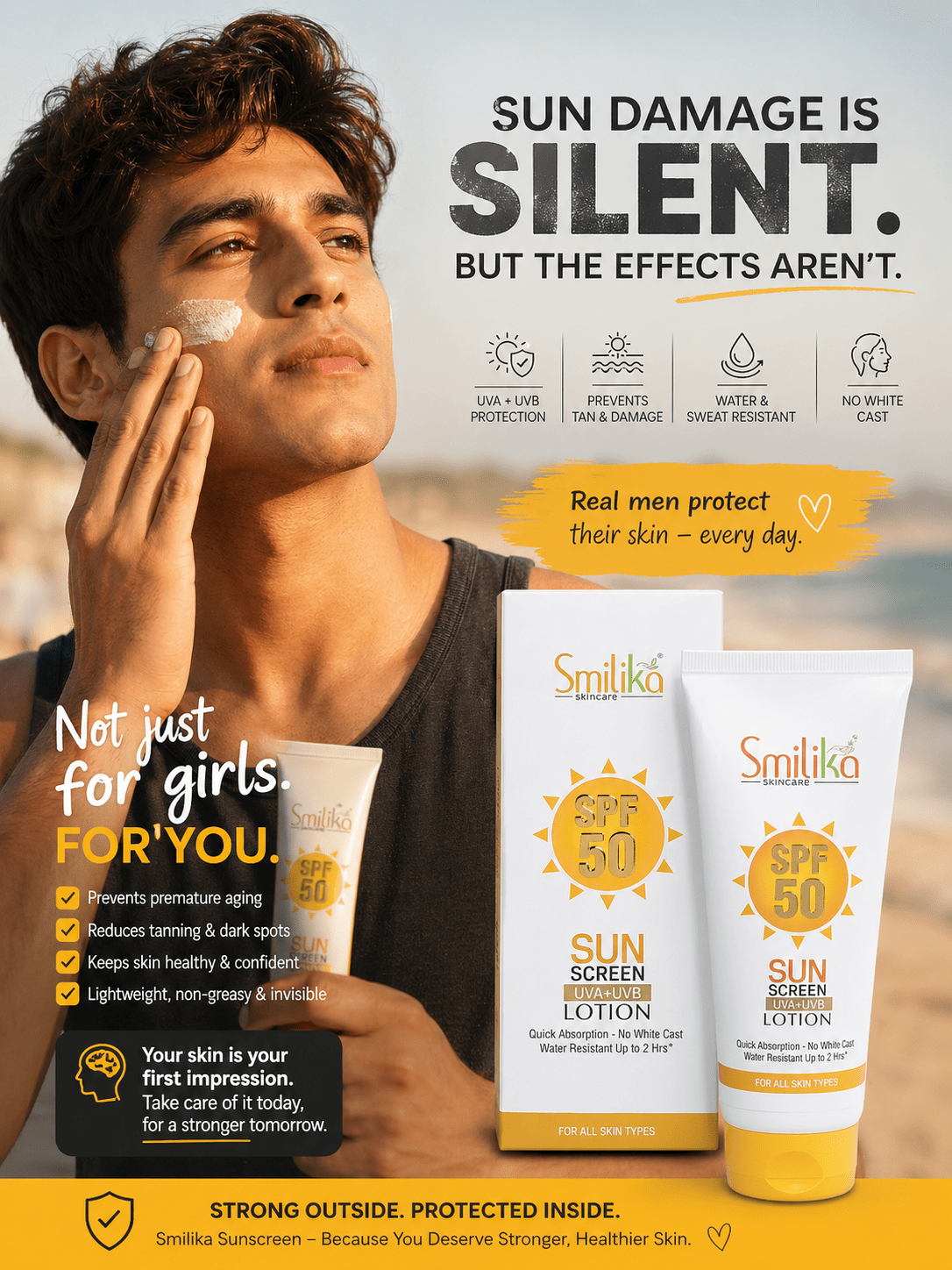 Sweat Resistant SPF 50 Sunscreen Lotion