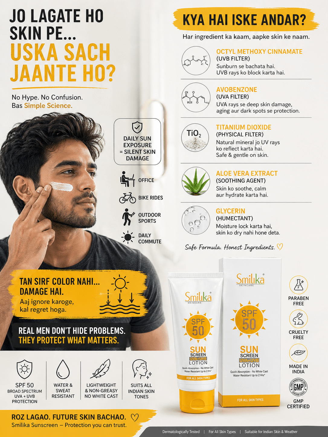 No White Cast Sunscreen for All Skin Types