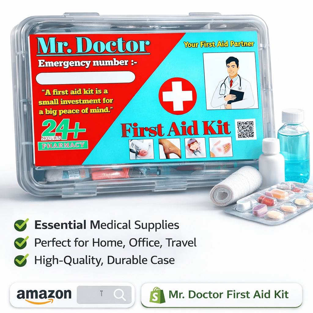 Trusted Emergency First Aid Kit by Mr Doctor – Home, Car & Travel Use - Amparo Store